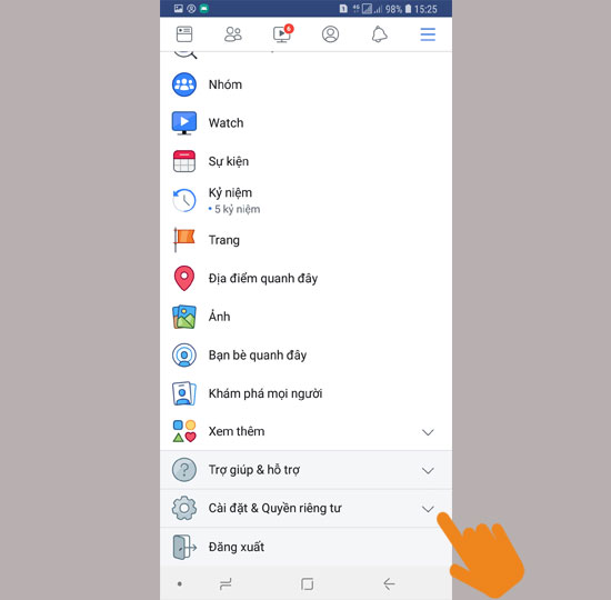 Cài đặt Facebook trên Android
